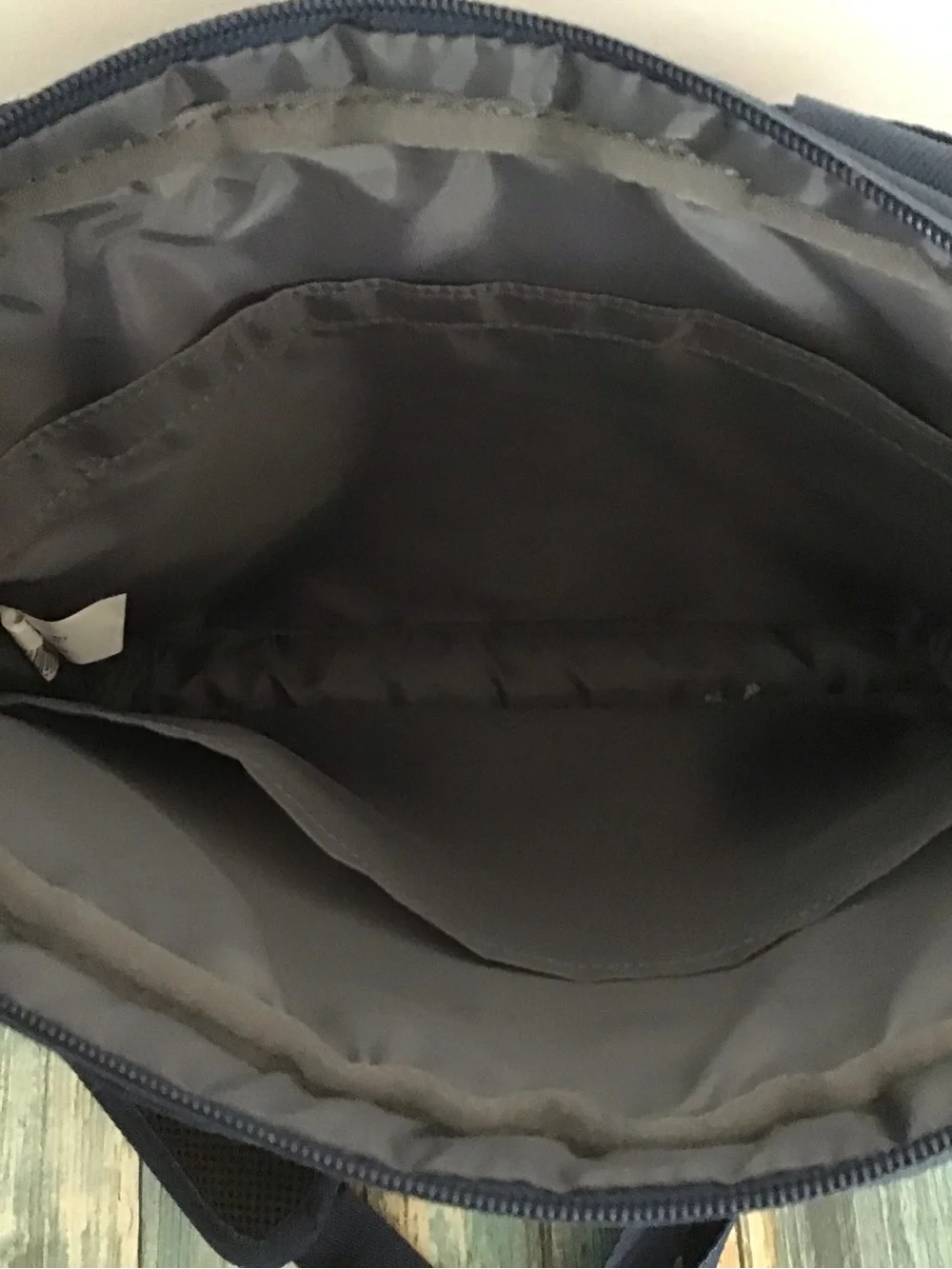 Navy Laptop Messenger Bag with Padded Strap